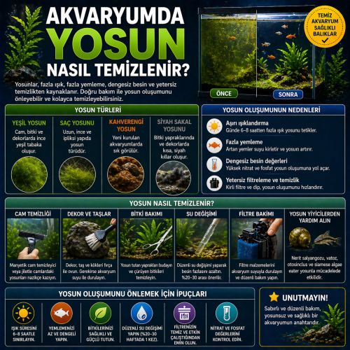 Akvaryumda Yosun Nasıl Temizlenir?